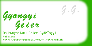 gyongyi geier business card